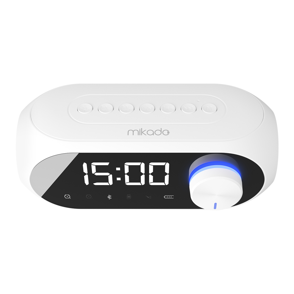 MIKADO MD-W7, Beyaz, 5W, FM Radyo, USB, AUX, Bluetooth, Kablosuz, Taşınabilir, 1200mAh Batarya, Alarmlı Saat, Derece ve Speaker(1923) 3 MIKADO MD-W7, Beyaz, 5W, FM Radyo, USB, AUX, Bluetooth, Kablosuz, Taşınabilir, 1200mAh Batarya, Alarmlı Saat, Derece ve Speaker(1923) - Görsel 3