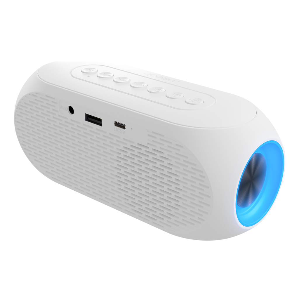 MIKADO MD-W7, Beyaz, 5W, FM Radyo, USB, AUX, Bluetooth, Kablosuz, Taşınabilir, 1200mAh Batarya, Alarmlı Saat, Derece ve Speaker(1923) 4 MIKADO MD-W7, Beyaz, 5W, FM Radyo, USB, AUX, Bluetooth, Kablosuz, Taşınabilir, 1200mAh Batarya, Alarmlı Saat, Derece ve Speaker(1923) - Görsel 4