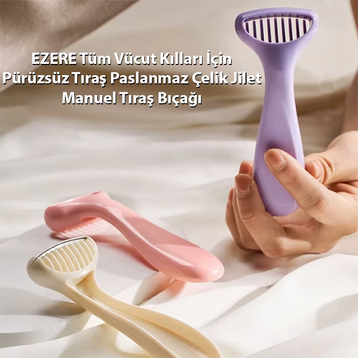 EZERE Tüm Vücut Kılları İçin Pürüzsüz Tıraş Paslanmaz Çelik Jilet Manuel Tıraş Bıçağı-(5775) 2 EZERE Tüm Vücut Kılları İçin Pürüzsüz Tıraş Paslanmaz Çelik Jilet Manuel Tıraş Bıçağı-(5775) - Görsel 2