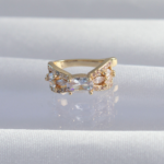 Pirinç Gold Renk Zirkon Taş Kaplama Earcuff Küpe 5886