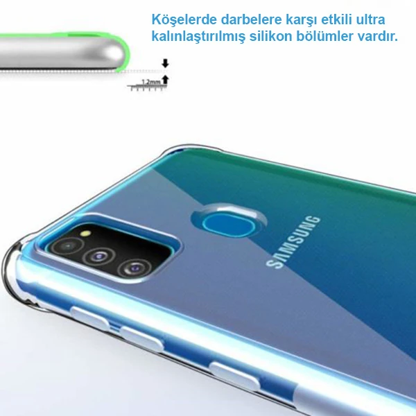 Ally Samsung Galaxy M30S Anti-Drop Darbe Emici Silikon Kılıf 3 Ally Samsung Galaxy M30S Anti-Drop Darbe Emici Silikon Kılıf - Görsel 3
