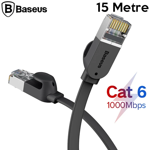 Baseus high Speed Six types of RJ45 Gigabit Ethernet kablosu (round cable)15metre 2 Baseus high Speed Six types of RJ45 Gigabit Ethernet kablosu (round cable)15metre - Görsel 2