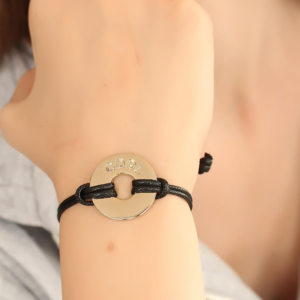 COOL (Havalı) Siyah Deri İpli Unisex Mood Bileklik 5886