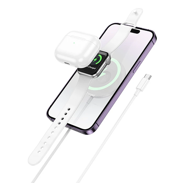 HOCO CW50 15W AirPods + Apple Watch+iPhone 3in1 Kablosuz Manyetik Hızlı Şarj Aleti-(5775) 1 HOCO CW50 15W AirPods + Apple Watch+iPhone 3in1 Kablosuz Manyetik Hızlı Şarj Aleti-(5775)