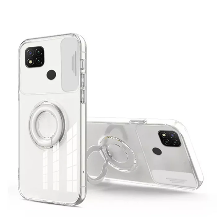 ALLY Xiaomi Redmi 9C Kılıf Sürgülü Kamera Lens Korumalı Yüzük Standlı Silikon Kılıf 1 ALLY Xiaomi Redmi 9C Kılıf Sürgülü Kamera Lens Korumalı Yüzük Standlı Silikon Kılıf