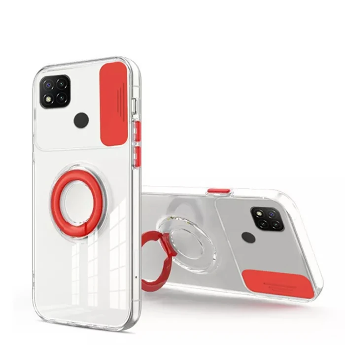 ALLY Xiaomi Redmi 9C Kılıf Sürgülü Kamera Lens Korumalı Yüzük Standlı Silikon Kılıf 2 ALLY Xiaomi Redmi 9C Kılıf Sürgülü Kamera Lens Korumalı Yüzük Standlı Silikon Kılıf - Görsel 2