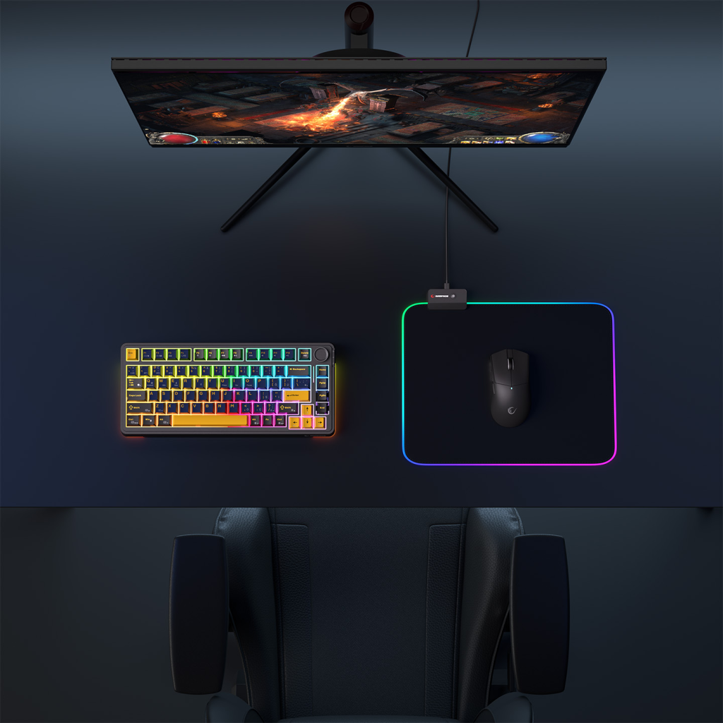 Rampage MP-23, BLITZ M RGB, 252x328x3mm, RGB Led, Gaming, MOUSE PAD (Siyah)(1923) 2 Rampage MP-23, BLITZ M RGB, 252x328x3mm, RGB Led, Gaming, MOUSE PAD (Siyah)(1923) - Görsel 2