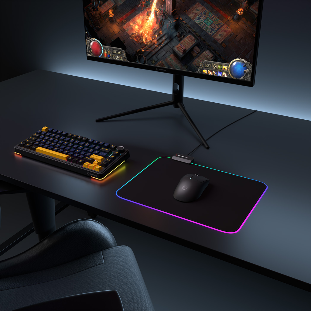 Rampage MP-23, BLITZ M RGB, 252x328x3mm, RGB Led, Gaming, MOUSE PAD (Siyah)(1923) 3 Rampage MP-23, BLITZ M RGB, 252x328x3mm, RGB Led, Gaming, MOUSE PAD (Siyah)(1923) - Görsel 3