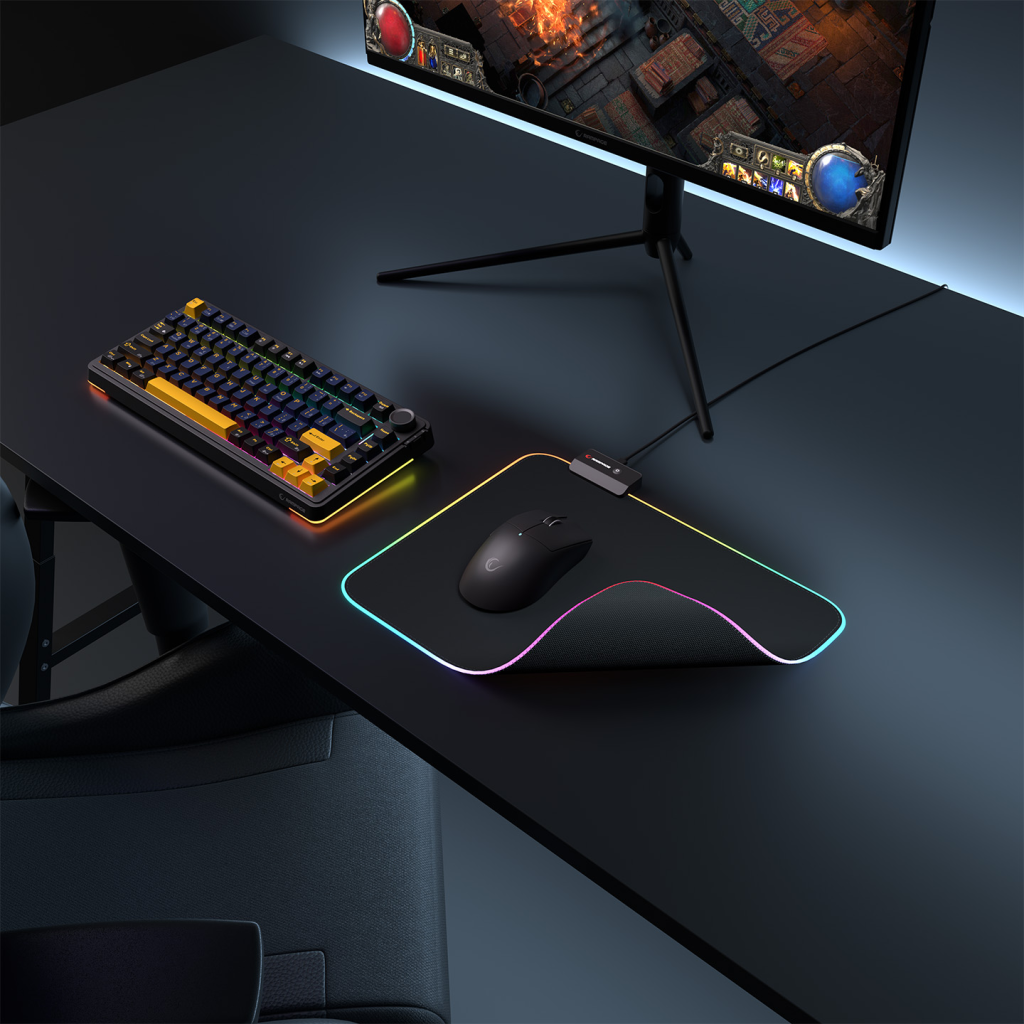 Rampage MP-23, BLITZ M RGB, 252x328x3mm, RGB Led, Gaming, MOUSE PAD (Siyah)(1923) 4 Rampage MP-23, BLITZ M RGB, 252x328x3mm, RGB Led, Gaming, MOUSE PAD (Siyah)(1923) - Görsel 4