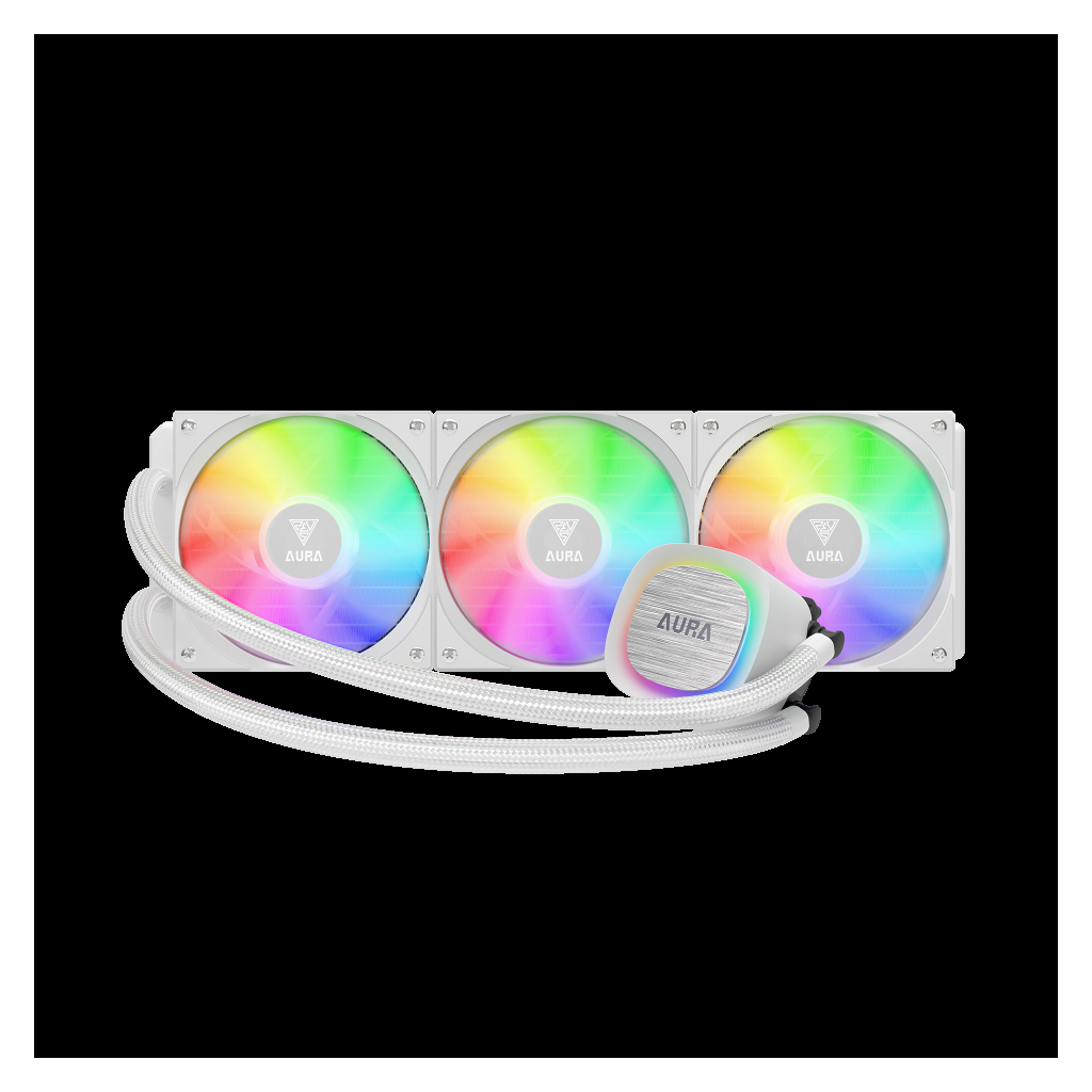 GAMDIAS AURA GL360 V2 WH, White Edition, 360mm, RGB, 3 Fanlı, CPU Sıvı Soğutma(1923) 3 GAMDIAS AURA GL360 V2 WH, White Edition, 360mm, RGB, 3 Fanlı, CPU Sıvı Soğutma(1923) - Görsel 3