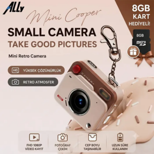 Ally PixMini Retro Video Dijital Kamera Ağ Kamerası DVR 1080P HD-(5775)