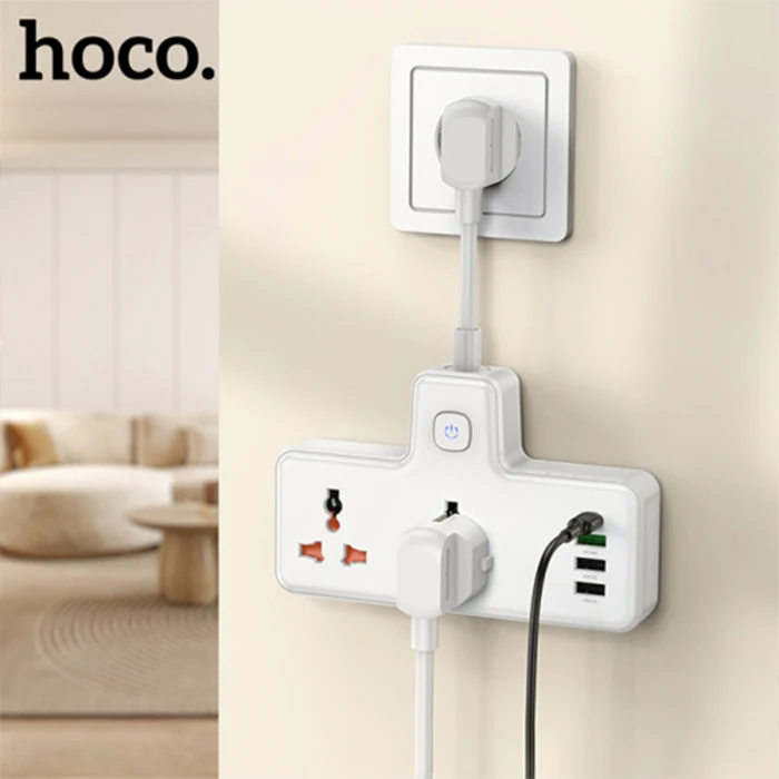 HOCO AC12A 2500W 2 Priz + 3 USB + 30W Type-C Multifonksiyonel Priz Çoğaltıcı Şarj Aleti-(5775) 3 HOCO AC12A 2500W 2 Priz + 3 USB + 30W Type-C Multifonksiyonel Priz Çoğaltıcı Şarj Aleti-(5775) - Görsel 3