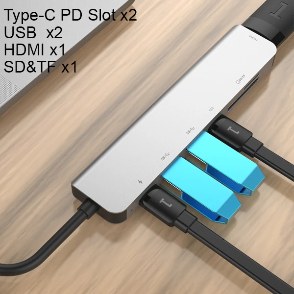 Ally Usb (Type-C to 7in1 Hdtv 2XUSB+PD) SD&TF Okuyucu Hub Adaptör Çoklayıcı 1 Ally Usb (Type-C to 7in1 Hdtv 2XUSB+PD) SD&TF Okuyucu Hub Adaptör Çoklayıcı