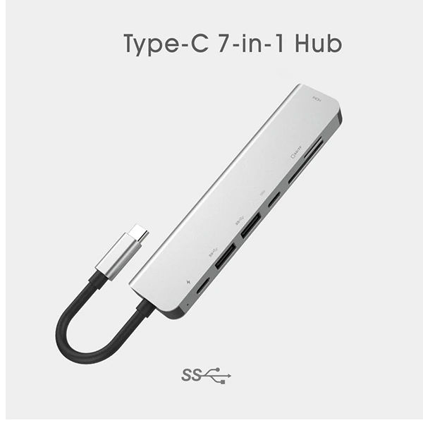 Ally Usb (Type-C to 7in1 Hdtv 2XUSB+PD) SD&TF Okuyucu Hub Adaptör Çoklayıcı 4 Ally Usb (Type-C to 7in1 Hdtv 2XUSB+PD) SD&TF Okuyucu Hub Adaptör Çoklayıcı - Görsel 4
