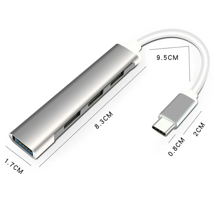 Ally S-803 4in1 Type-C to 4x USB3.0 HUB Çoğaltıcı Çevirici Dönüştürücü Adaptör-(5775) 2 Ally S-803 4in1 Type-C to 4x USB3.0 HUB Çoğaltıcı Çevirici Dönüştürücü Adaptör-(5775) - Görsel 2
