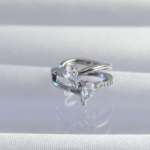 Pirinç Gümüş Renk Zirkon Taşlı Damla Earcuff Küpe 5886