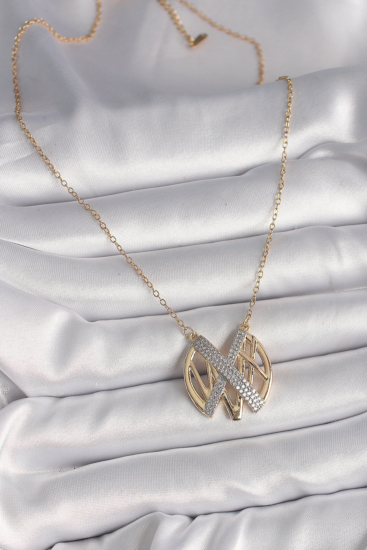 316L Çelik Gold Renk Zirkon Taşlı Vintage Model Kadın Kolye 5886 2 316L Çelik Gold Renk Zirkon Taşlı Vintage Model Kadın Kolye 5886 - Görsel 2