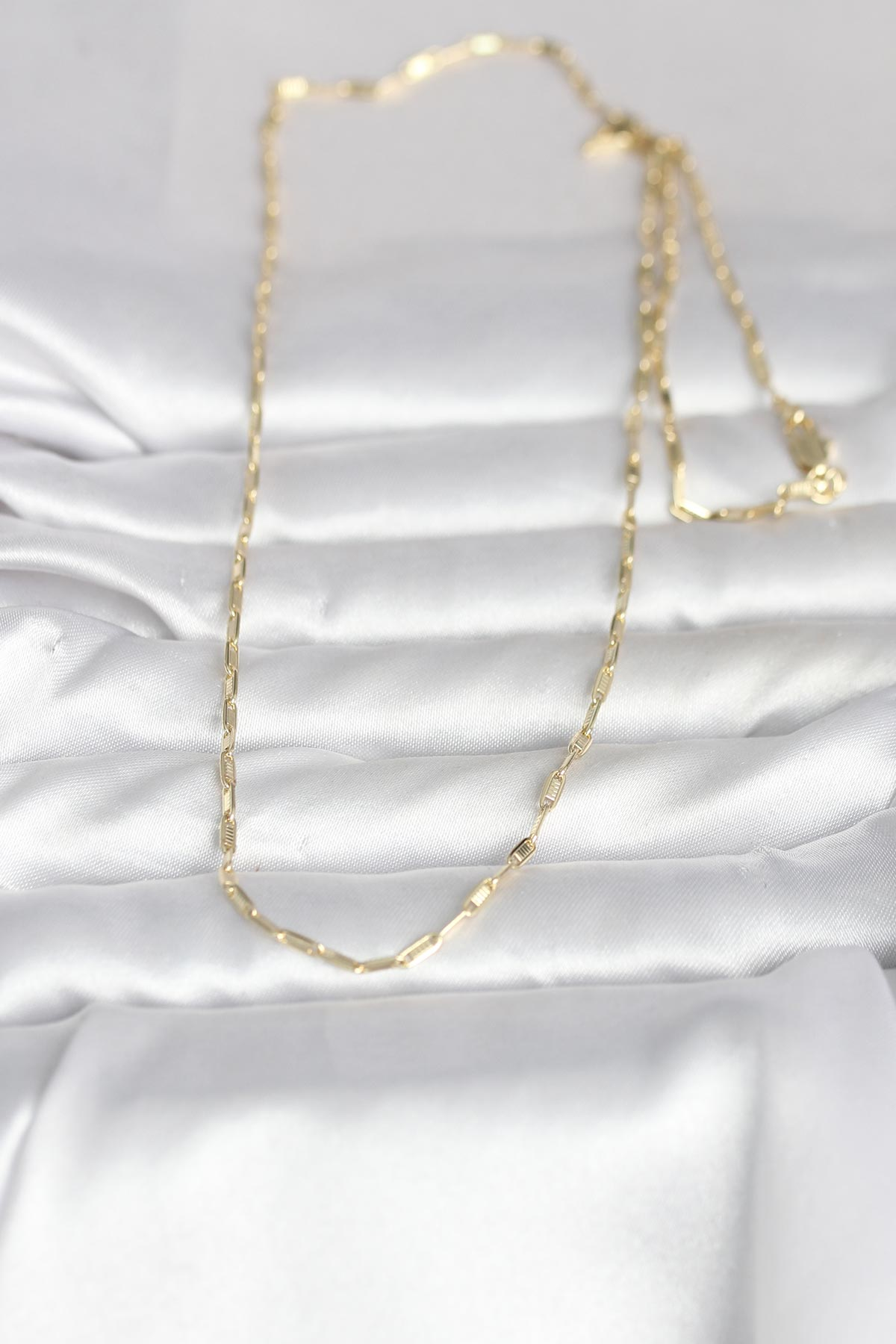 CM 14K Gold Renk İnce Ataç Zincir Model 60 cm Kadın Kolye 5886 2 CM 14K Gold Renk İnce Ataç Zincir Model 60 cm Kadın Kolye 5886 - Görsel 2