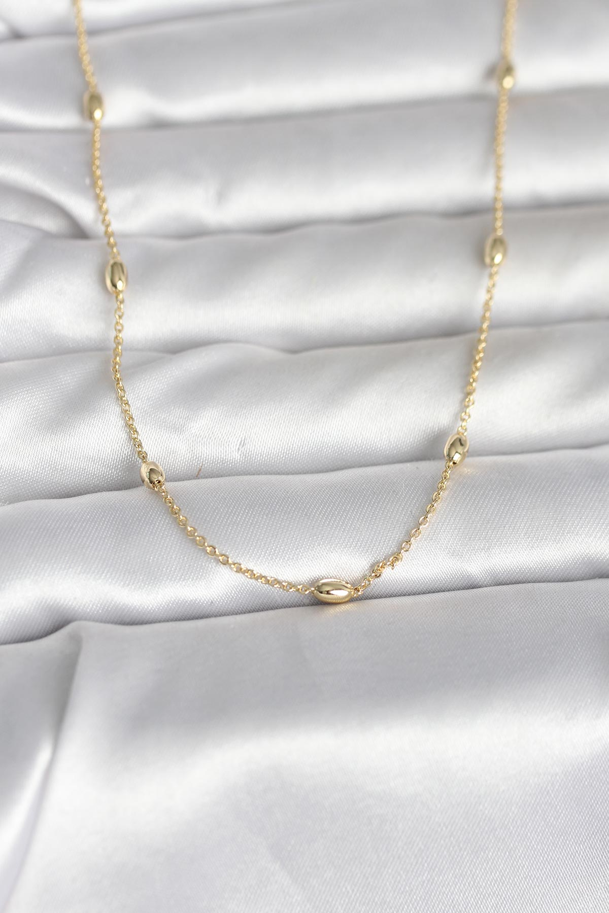 CM 14K Gold Renk Damla Topçuk Model Zincirli 60 cm Kadın Kolye 5886 1 CM 14K Gold Renk Damla Topçuk Model Zincirli 60 cm Kadın Kolye 5886