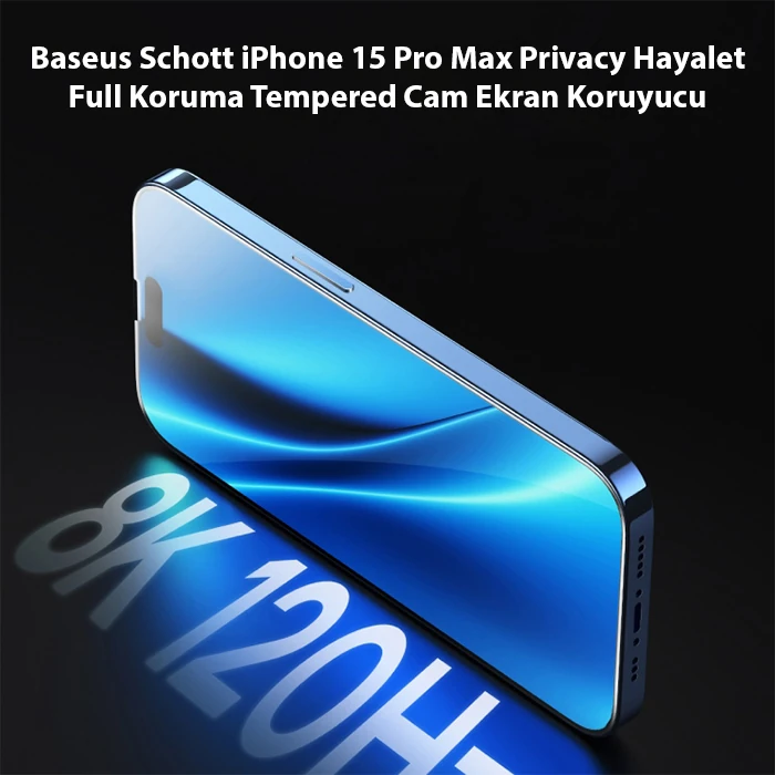 Baseus Schott iPhone 15 Pro Privacy Hayalet Full Koruma Tempered Cam Ekran Koruyucu 2 Baseus Schott iPhone 15 Pro Privacy Hayalet Full Koruma Tempered Cam Ekran Koruyucu - Görsel 2