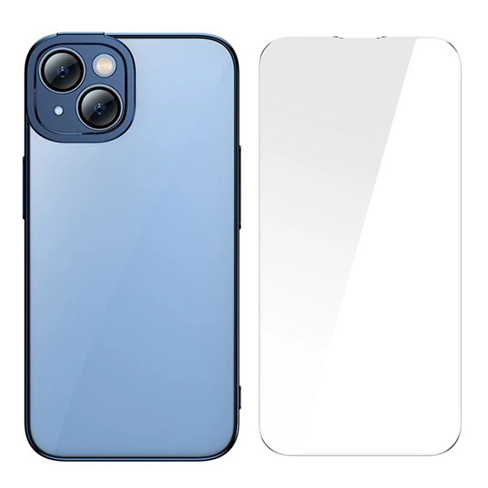 Baseus Glitter iPhone 14 Plus 6.7 Renkli Kenar Silikon Kılıf + Tempered Ekran Koruyucu Set 2 Baseus Glitter iPhone 14 Plus 6.7 Renkli Kenar Silikon Kılıf + Tempered Ekran Koruyucu Set - Görsel 2