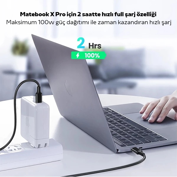 ALLY USB Type-C PD3.1 100W(20V-5A) Hızlı Veri Şarj Kablosu 1metre 2 ALLY USB Type-C PD3.1 100W(20V-5A) Hızlı Veri Şarj Kablosu 1metre - Görsel 2