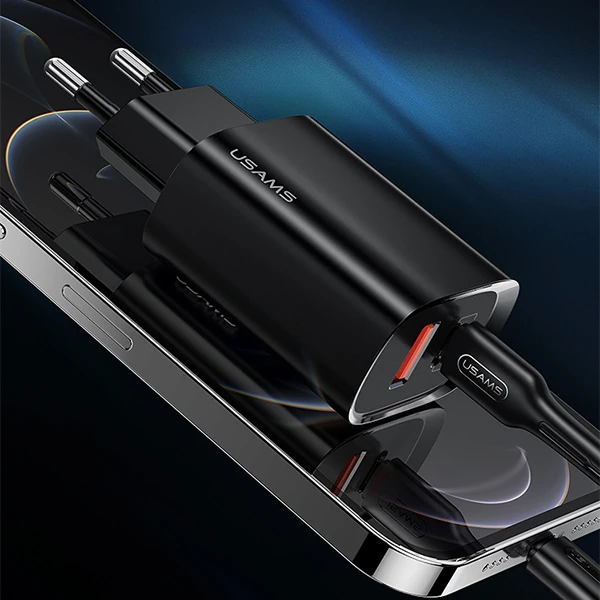 USAMS iPhone 20W QC3.0 + PD3.0 Hızlı Şarj Başlık US-CC121 T35 4 USAMS iPhone 20W QC3.0 + PD3.0 Hızlı Şarj Başlık US-CC121 T35 - Görsel 4