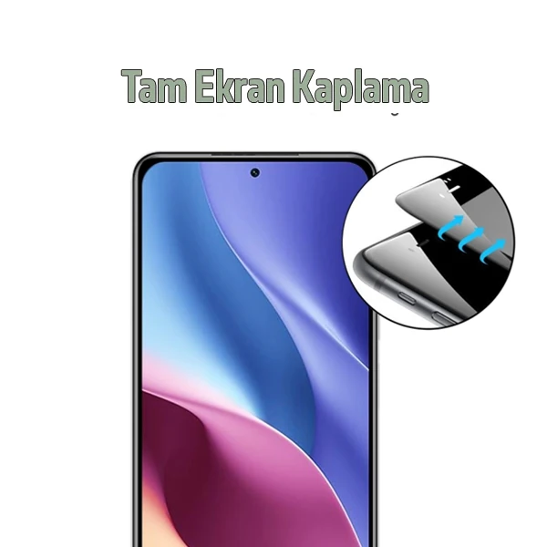 Xiaomi Redmi K40/K40 Pro Full Glue Tam Kaplama Ekran Koruyucu 3 Xiaomi Redmi K40/K40 Pro Full Glue Tam Kaplama Ekran Koruyucu - Görsel 3