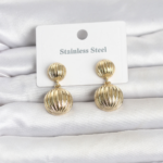316L Çelik Gold Renk Vintage Model Kadın Küpe 5886