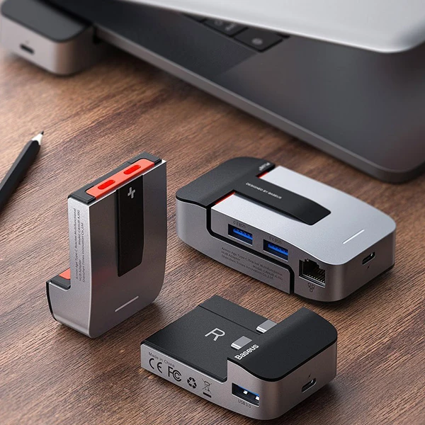 Baseus Armor Age 9in1 Type-C Çok Fonksiyonlu HUB HDMI RJ45 USB 3.0 3 Baseus Armor Age 9in1 Type-C Çok Fonksiyonlu HUB HDMI RJ45 USB 3.0 - Görsel 3