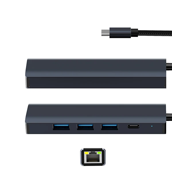 ALLY BYL-2302 5 IN 1 Type-c To USB + Type-c + Ethernet Dönüştürücü Çoğaltıcı Hub-(5775) 3 ALLY BYL-2302 5 IN 1 Type-c To USB + Type-c + Ethernet Dönüştürücü Çoğaltıcı Hub-(5775) - Görsel 3