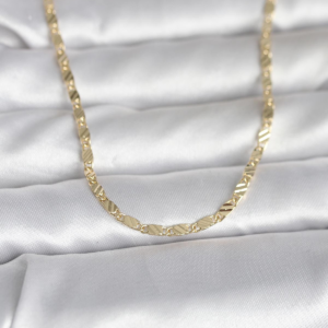 CM 14K Gold Renk Çizgi Lazer Model 60 cm Kadın Kolye 5886