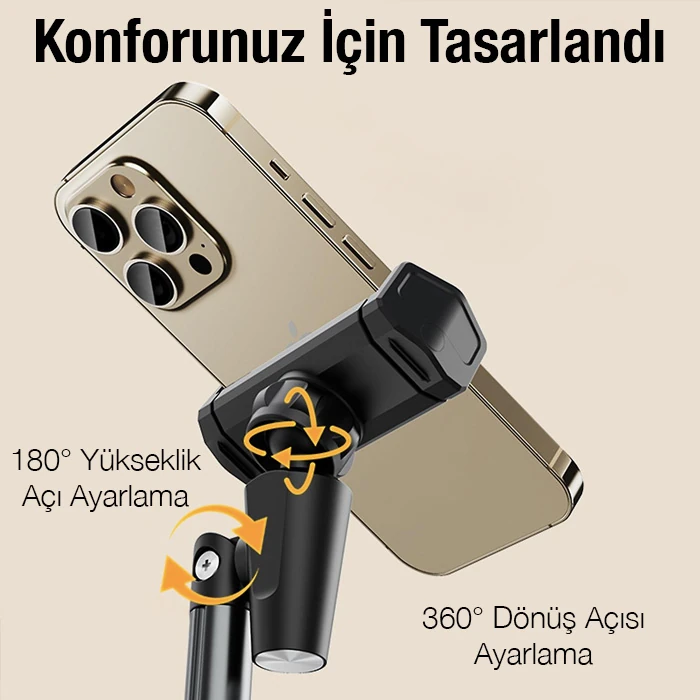 ALLY T8 360° Dönebilen Yükseklik Ayarlı Masa Üstü Telefon Tutucu-(5775) 4 ALLY T8 360° Dönebilen Yükseklik Ayarlı Masa Üstü Telefon Tutucu-(5775) - Görsel 4