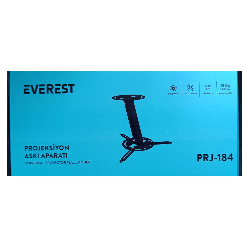Everest PRJ-184, Sabit Ayak, 10kg Taşıma, Pojeksiyon Askı Aparatı(1923) 3 Everest PRJ-184, Sabit Ayak, 10kg Taşıma, Pojeksiyon Askı Aparatı(1923) - Görsel 3