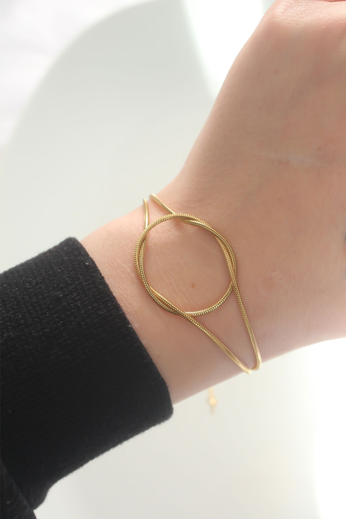 316L Çelik Gold Renk Düğüm Model Bileklik 5886 1 316L Çelik Gold Renk Düğüm Model Bileklik 5886