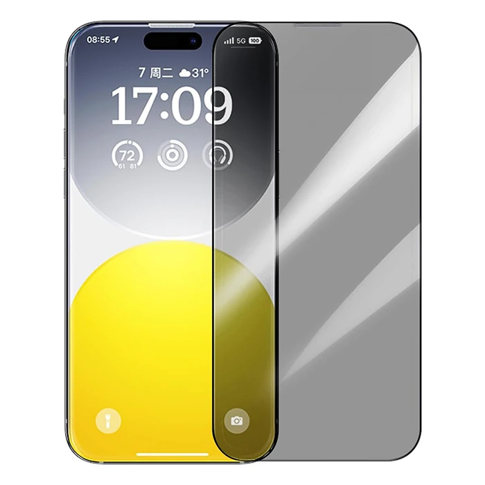 Baseus Crystalline iPhone 15 Pro Max Privacy Hayalet Full Koruma Cam Ekran Koruyucu 1 Baseus Crystalline iPhone 15 Pro Max Privacy Hayalet Full Koruma Cam Ekran Koruyucu