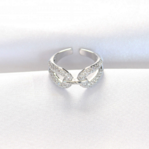 Zirkon Taşlı Silver Renk Ayarlanabilir Yüzük 5886