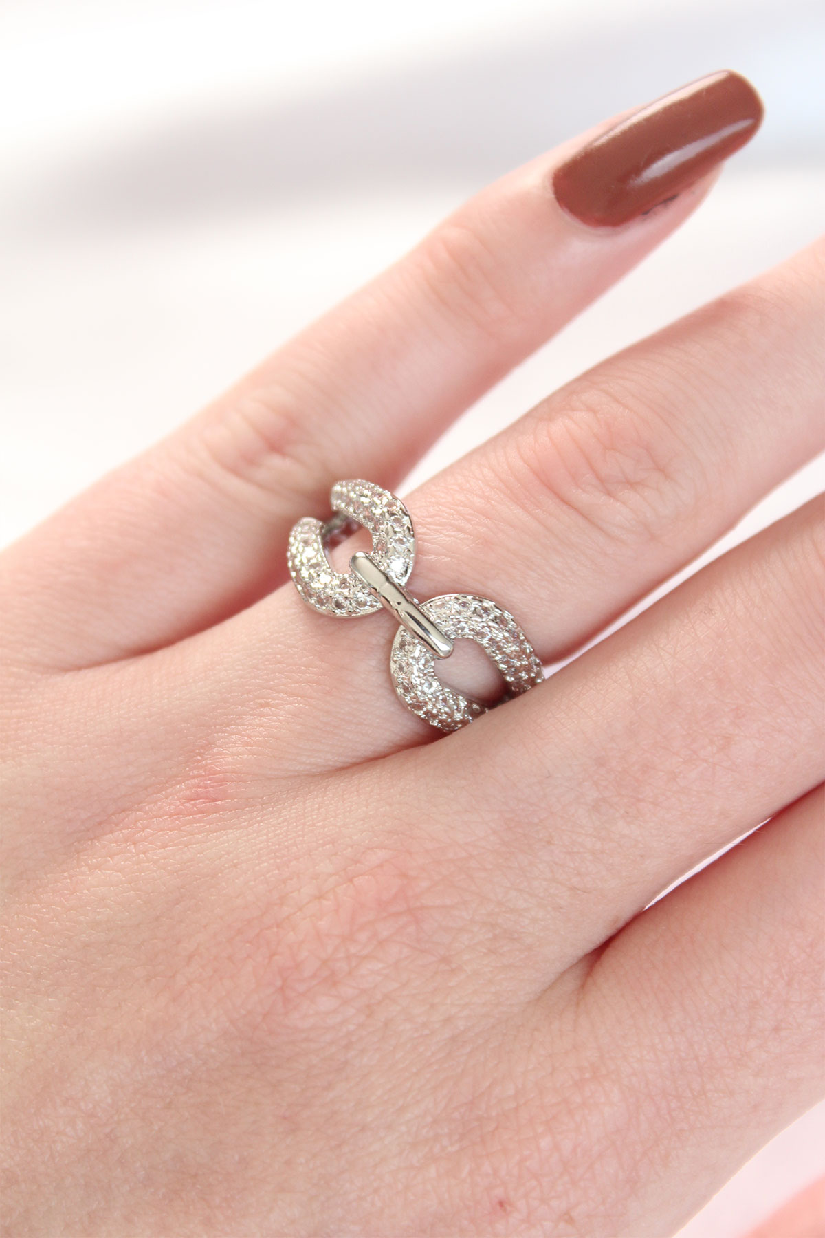Zirkon Taşlı Silver Renk Ayarlanabilir Yüzük 5886 2 Zirkon Taşlı Silver Renk Ayarlanabilir Yüzük 5886 - Görsel 2