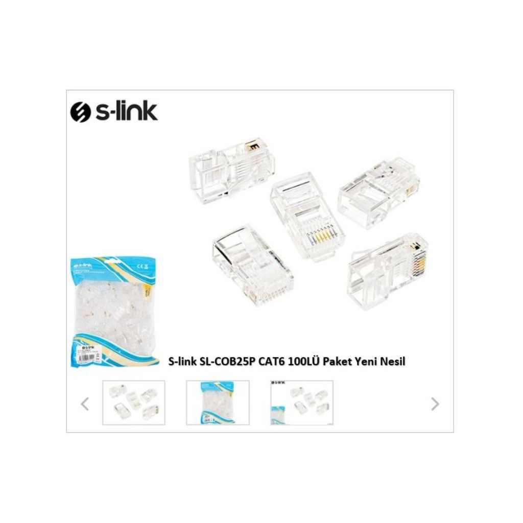 S-LINK SL-COB25P, RJ45, Yeni Nesil JAC, UTP, CAT6, (100lü PAKET)(1923) 2 S-LINK SL-COB25P, RJ45, Yeni Nesil JAC, UTP, CAT6, (100lü PAKET)(1923) - Görsel 2