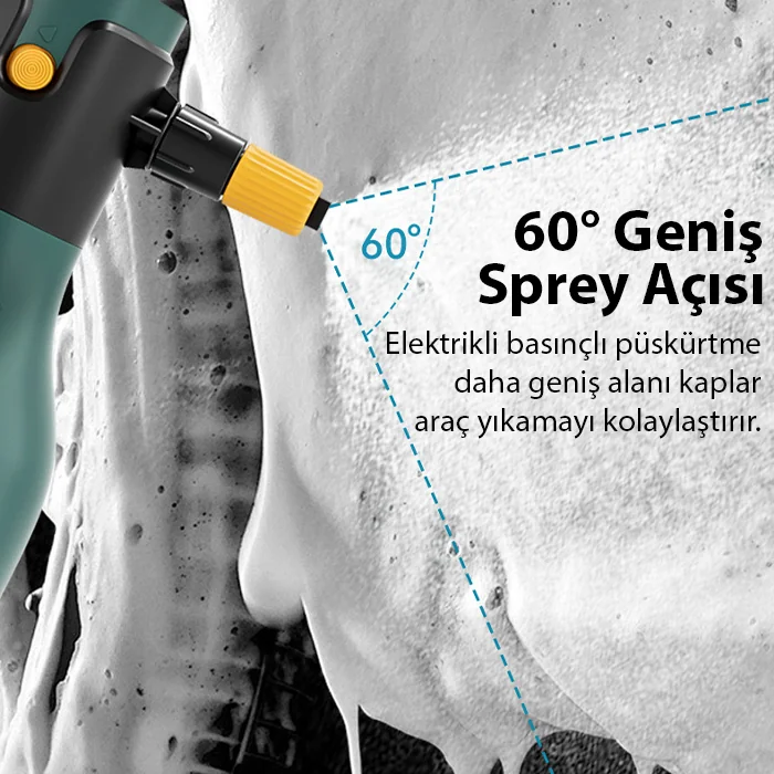 ALLY 2L Yüksek Basınçlı Şarjlı Köpük Makinası Oto Yıkama Pompası Köpük Püskürtücü-(5775) 3 ALLY 2L Yüksek Basınçlı Şarjlı Köpük Makinası Oto Yıkama Pompası Köpük Püskürtücü-(5775) - Görsel 3
