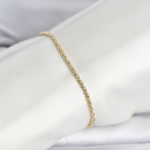 CM 14K Gold Renk Burgulu Zincir Model Kadın Bileklik 5886