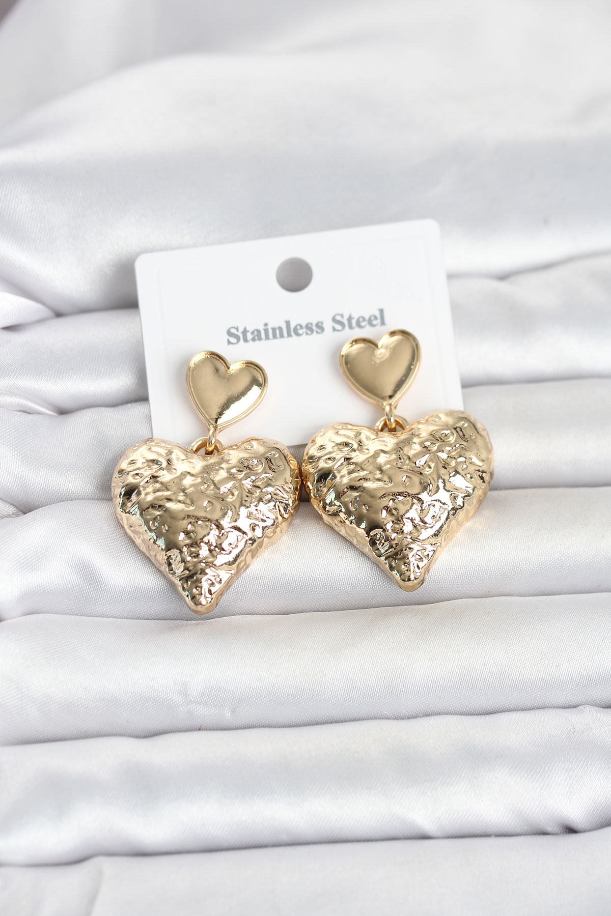 316L Çelik Gold Renk Kalp Model Kadın Küpe 5886 1 316L Çelik Gold Renk Kalp Model Kadın Küpe 5886