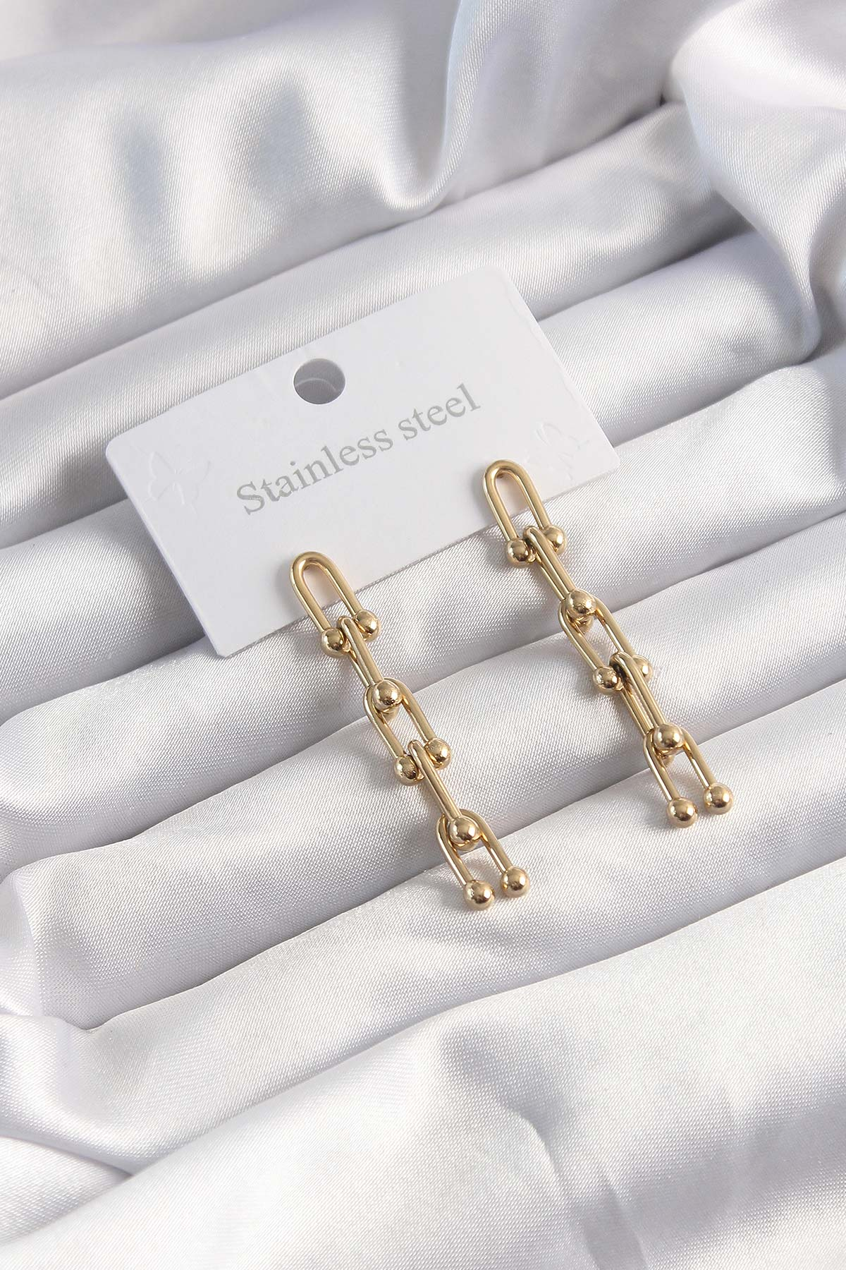 316L Çelik Altın Renk Sallantılı Model Küpe 5886 1 316L Çelik Altın Renk Sallantılı Model Küpe 5886
