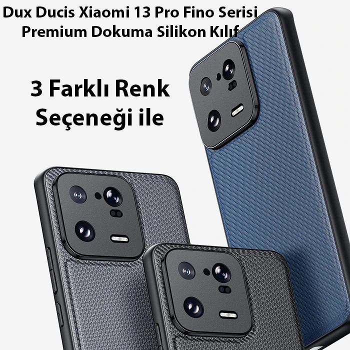 Dux Ducis Xiaomi 13 Pro Fino Serisi Premium Dokuma Silikon Kılıf 3 Dux Ducis Xiaomi 13 Pro Fino Serisi Premium Dokuma Silikon Kılıf - Görsel 3