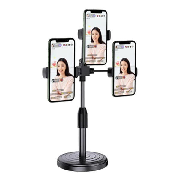 Ally Tripod Üçlü Telefon Tutucu Stand Youtuber, Canlı Yayın Selfie Tiktok Makeup-(5775) 1 Ally Tripod Üçlü Telefon Tutucu Stand Youtuber, Canlı Yayın Selfie Tiktok Makeup-(5775)