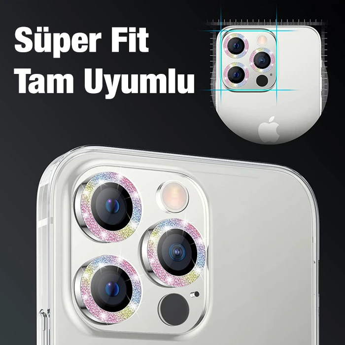 ALLY İphone 12 Pro Max 3D Metal Çerçeveli Kamera Lens Koruyucu 4 ALLY İphone 12 Pro Max 3D Metal Çerçeveli Kamera Lens Koruyucu - Görsel 4