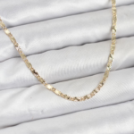 CM 14K Gold Renk Lazerli Zincir Model Kadın Kolye 5886