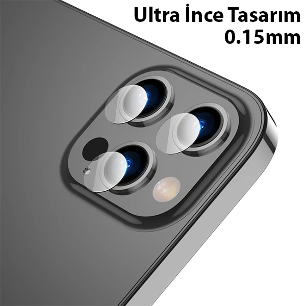 ALLY İPhone 13 Pro-13 Pro Max Tempered Glass Cam Kamera Koruyucu 2 ALLY İPhone 13 Pro-13 Pro Max Tempered Glass Cam Kamera Koruyucu - Görsel 2