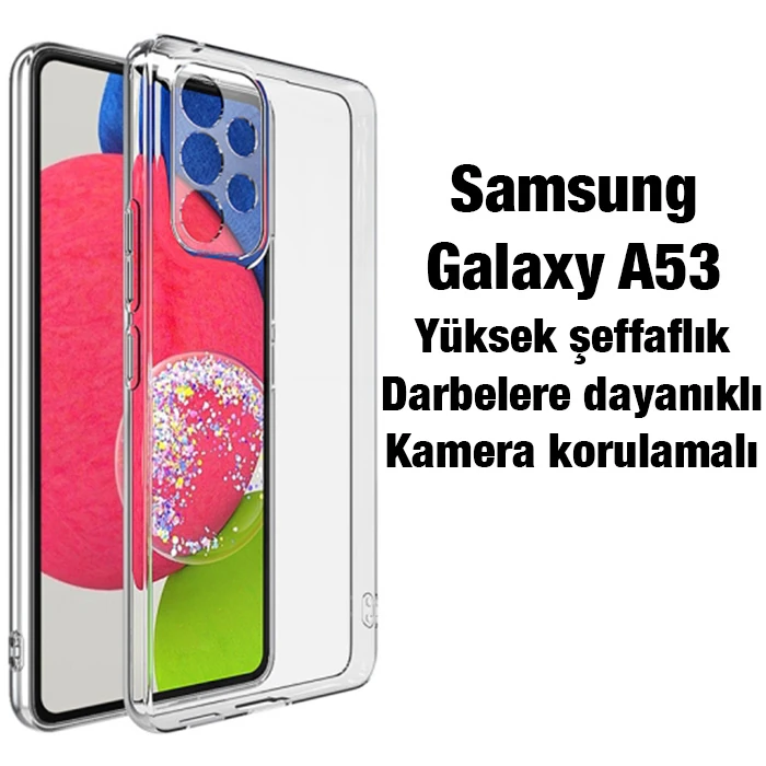 Ally SM Galaxy A53 5G Kılıf Kamera Korumalı Ultra İnce Şeffaf Silikon Kılıf 2 Ally SM Galaxy A53 5G Kılıf Kamera Korumalı Ultra İnce Şeffaf Silikon Kılıf - Görsel 2