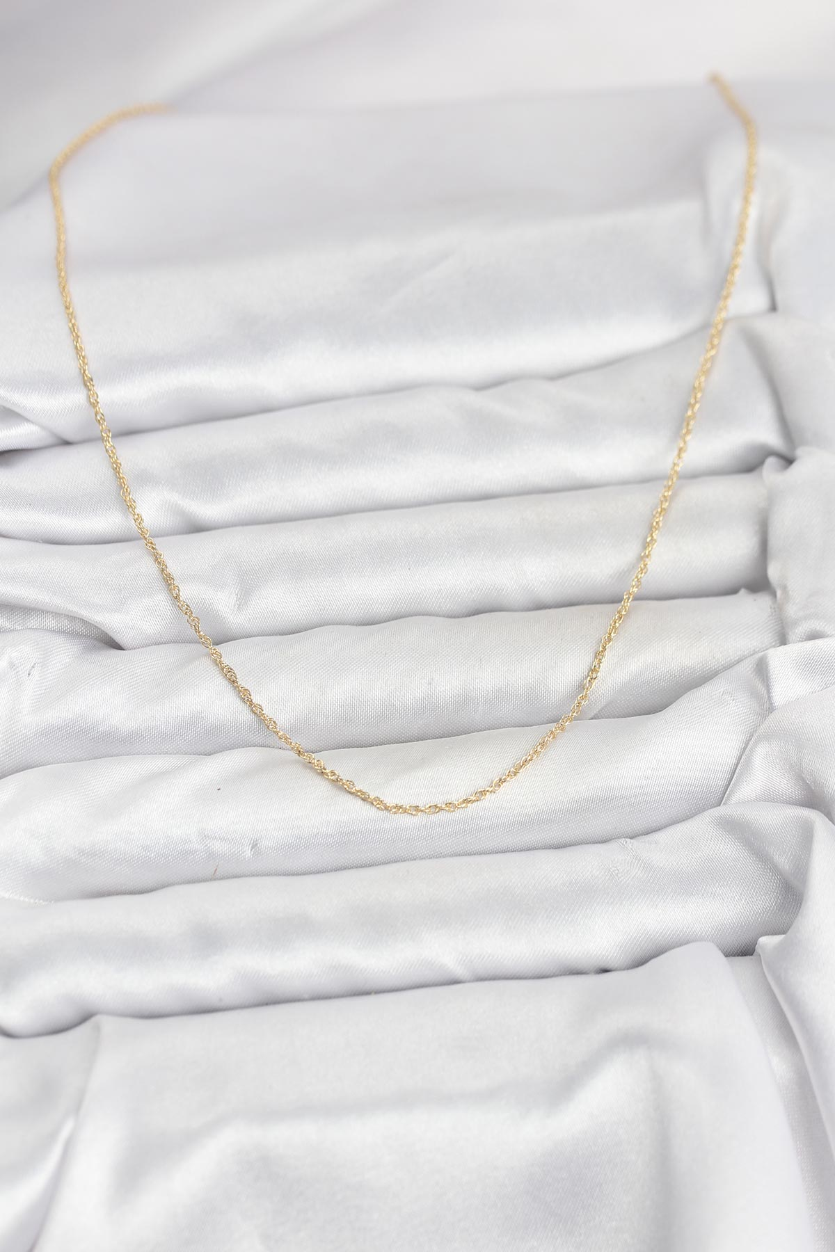 CM 14K Gold Renk Burgu Model 60 cm Kadın Kolye 5886 2 CM 14K Gold Renk Burgu Model 60 cm Kadın Kolye 5886 - Görsel 2